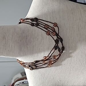 Necklace Adjustable Brown